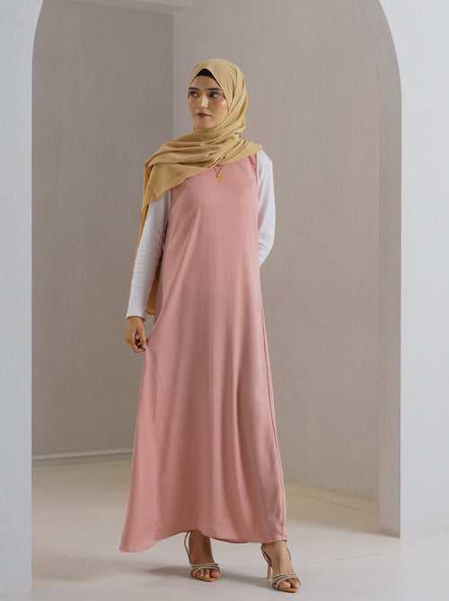 Raya Layering Essential Dress - Pink (Sleeveless)