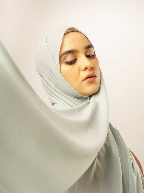Malaysian Georgette Hijab - Mint