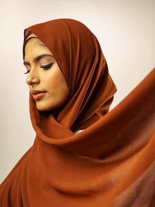 Malaysian Georgette Hijab - Cocoa