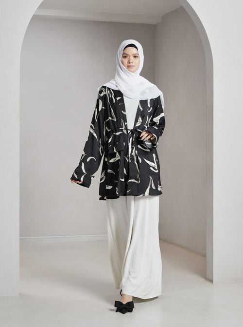 Aliza Printed Jacket - Black