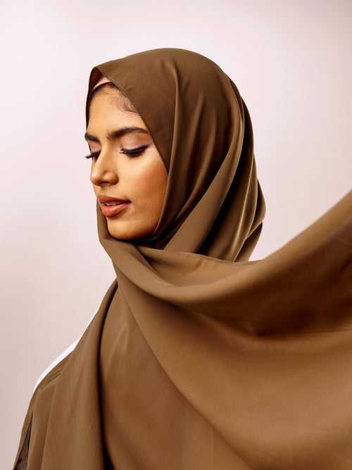 Malaysian Georgette Hijab - Umber