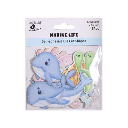 Self - Adhesive Die Cut Shapes Marine Life 24pc