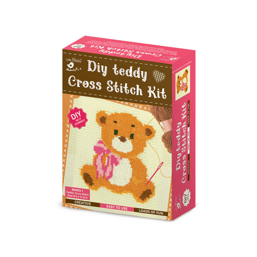 Diy Cross Stitch Teddy Kit 1 Box Lb