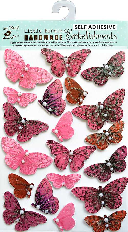 Pearl Butterfly Pink 20Pc