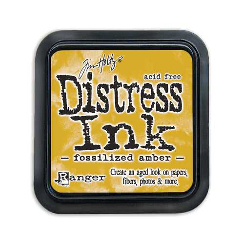 Tim Holtz Distress Ink Pad - Fossilized Amber, 3 X 3, 1 Pc