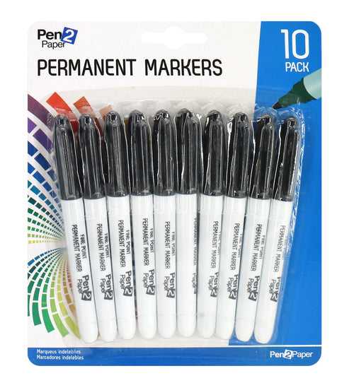 Permanent Markers Black Se006110 Pcs Blister