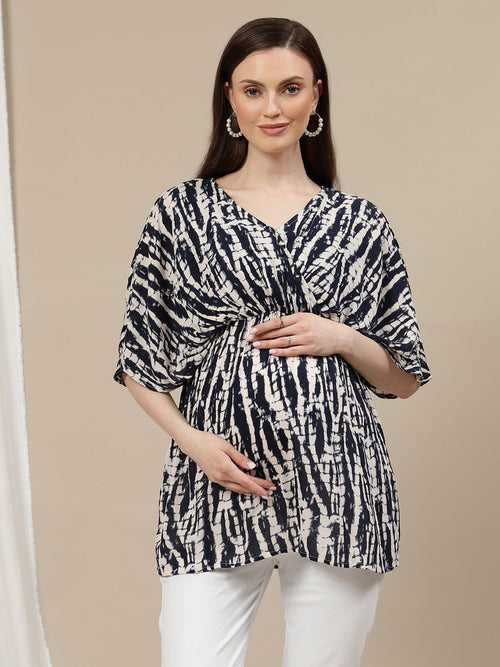 Tie-Dye Kaftan Maternity Tunic