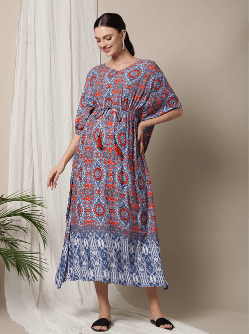 Ogee Print Maternity Kaftan