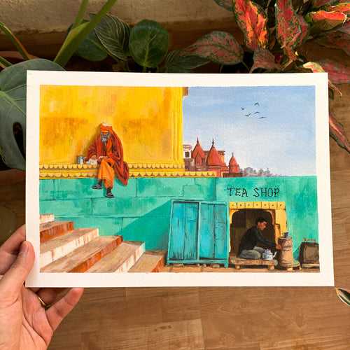 Varanasi Street - Painting