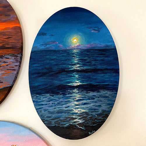 Moonlit Beach - Painting