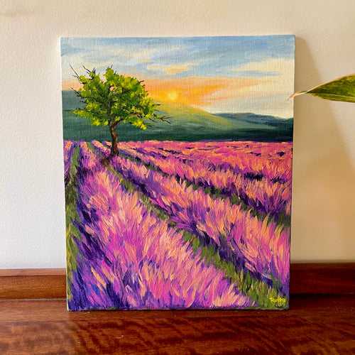 The Lavender field - Painting