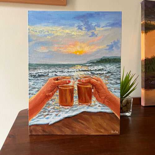 Chai at the beach - Painting