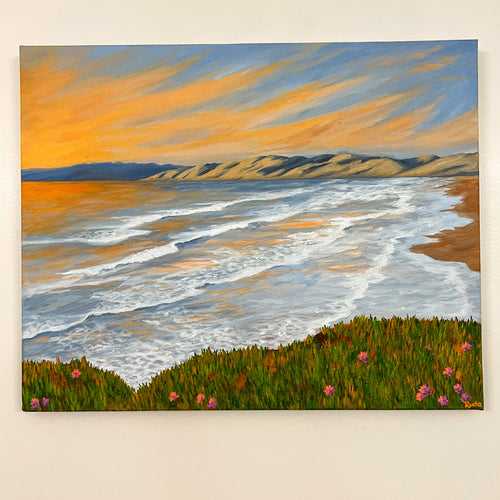 The Orange shore - Painting