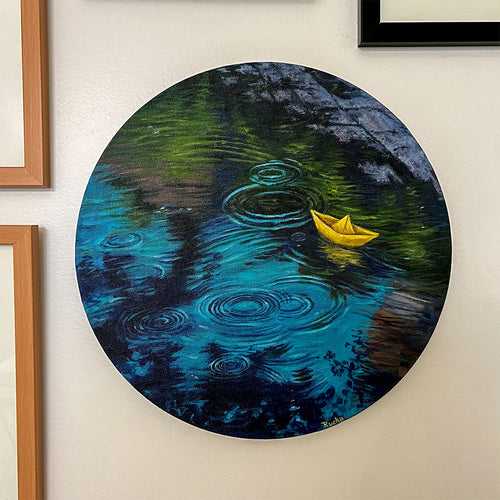 Ripples & a Paper Boat - Painting