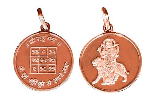 Rahu Graha / Rahu Planet Yantra Pendant In Pure Copper Blessed And Energized Locket