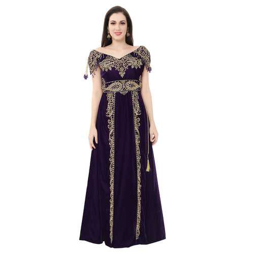 Handmade Designer Wedding Dress Maxi Velvet Gown