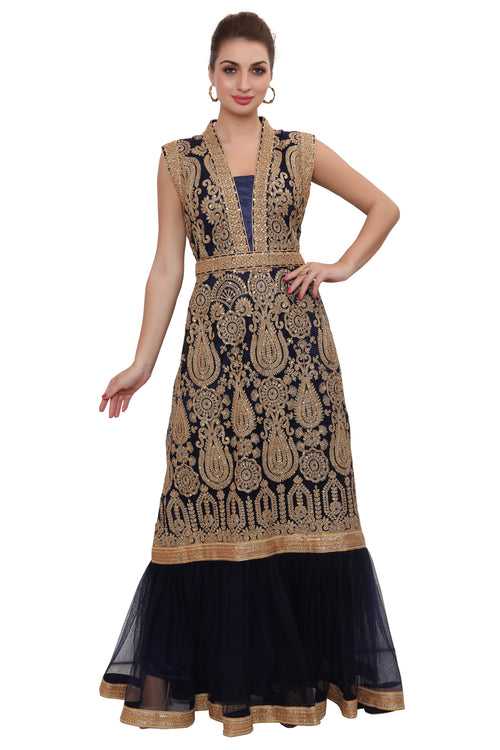 Hand Embroidery Abaya Kaftan Long Maxi Gown