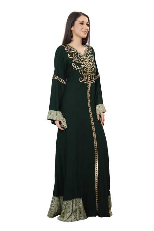 Modest Karakou Caftan Dress Embroidery Gown