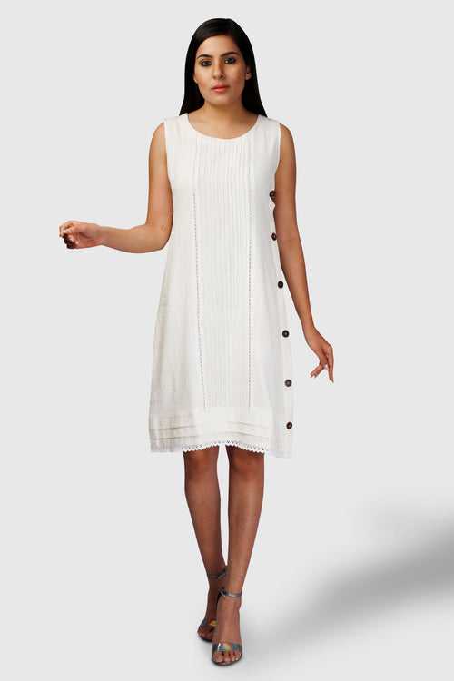 Handwoven White Laced Dress