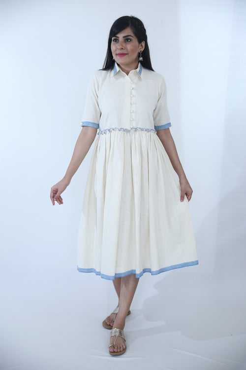 Khadi Dress- Off White