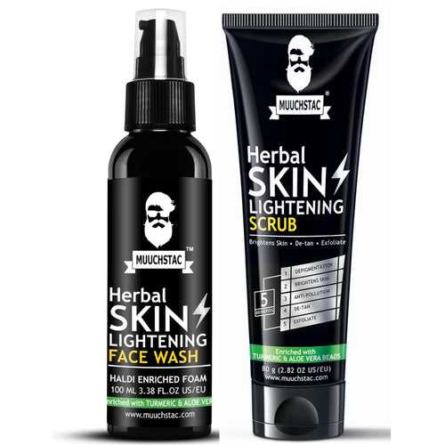 Muuchstac Skin Lightening Haldi Scrub and Face Wash