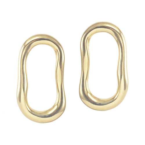 14K Gold Plated Wavy Parker Studs