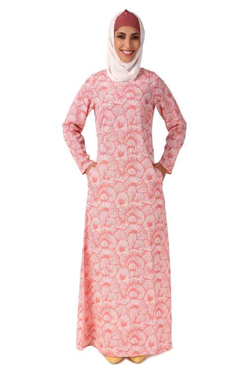 Printed Crepe Abaya AYP-459