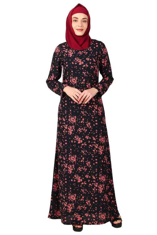 Printed Crepe Abaya AYP-466