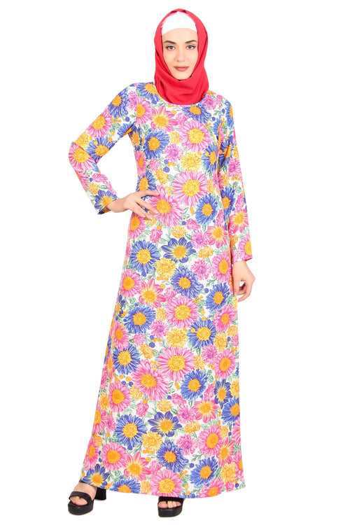 Printed Crepe Abaya AYP-485