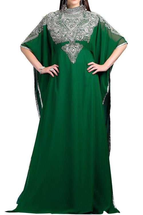 Green color Kaftan-Georgette Kaftan