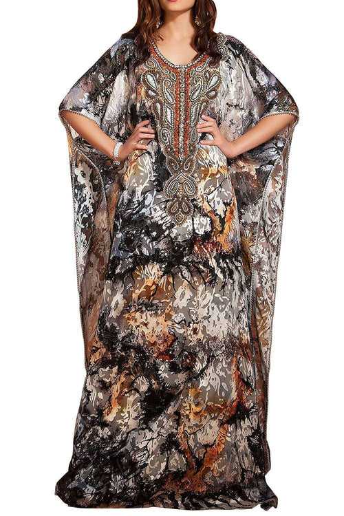 Saudi Arabic style Multi Color Handmade Free Size Kaftan