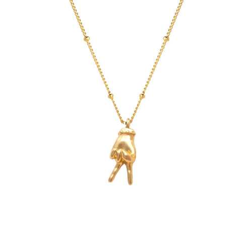 Victory Peace Gesture Necklace