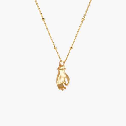 Gold Pinkie Promise Gesture Necklace Elegant Keepsake
