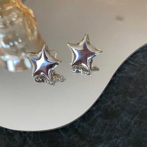 Star balloon earrings | Balloons studs| Simple silver earrings l Cute