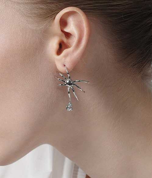 Spider earrings | Pear shape diamond | Odds