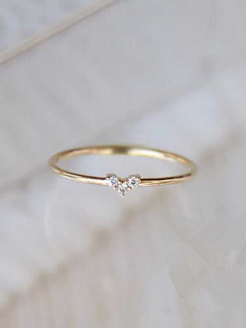 Tiny Little Heart Ring| Delicate Tiny heart Ring| Floral Ring| Skinny Ring| Stacking Ring| Stackable