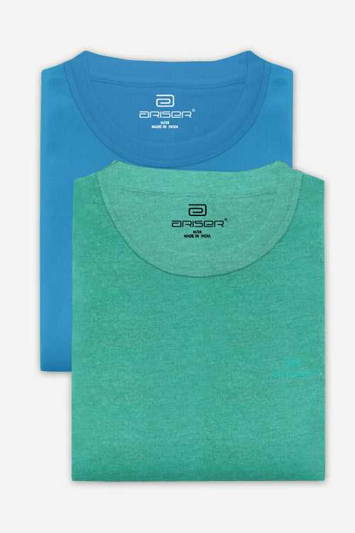Ariser Cotton Round Neck Solid T-Shirt Combo-239 ( Pack Of 2 )