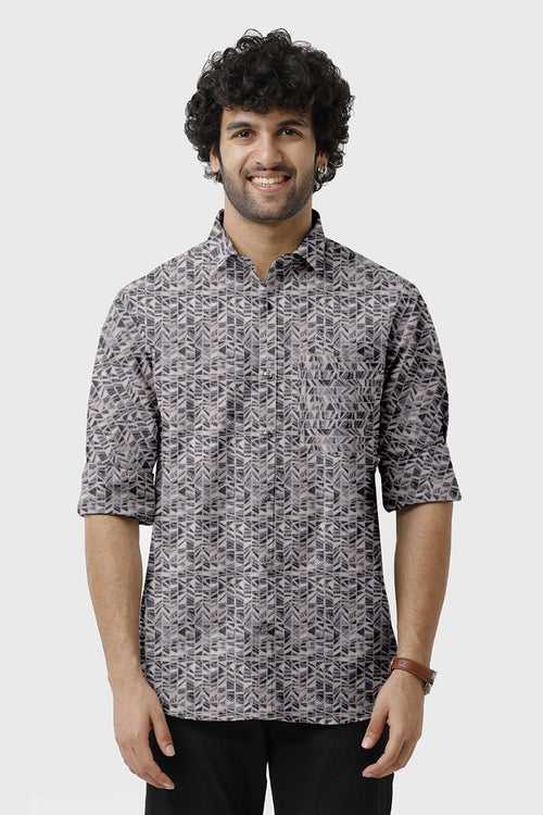ARISER Miami Satin Printed Full Sleeve Smart Fit Formal Shirt for Men - 15695