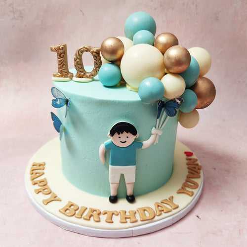 Little Boy and Balloons Cake