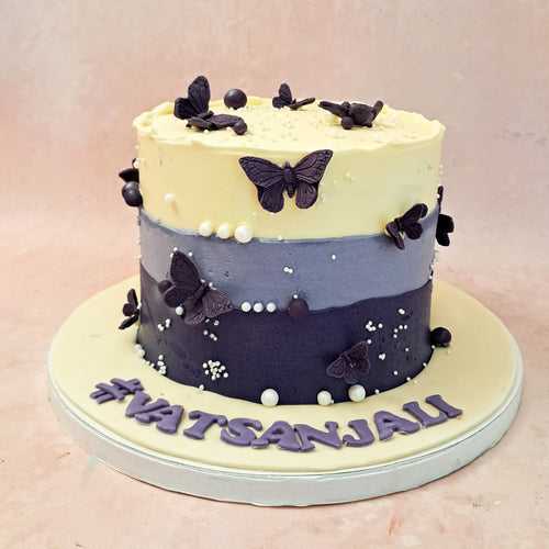 Ombre Purple Butterfly Cake