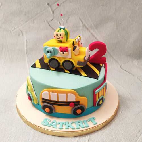 Cocomelon Wheels On The Bus Cake