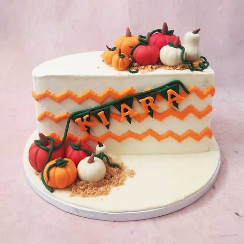 Pumpkin Half Birthday Cake