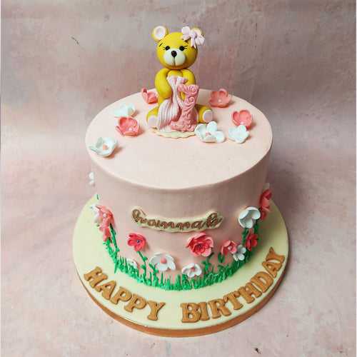 Pink Teddy Bear Cake