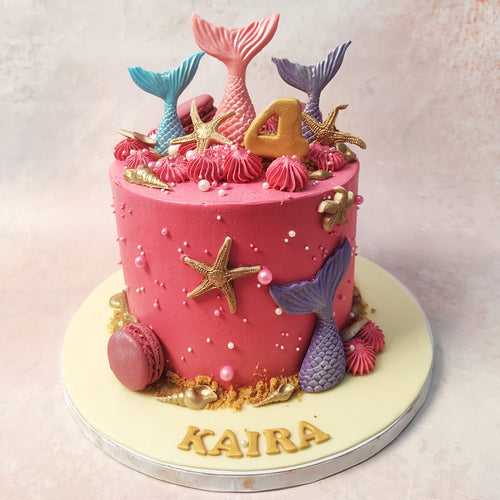 Pink Mermaid Tail Cake