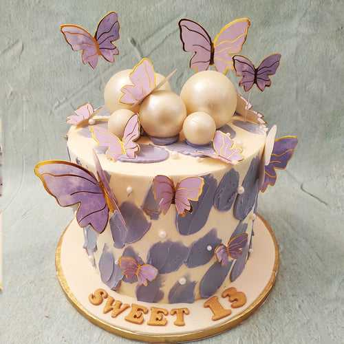 Purple Butterfly Cake