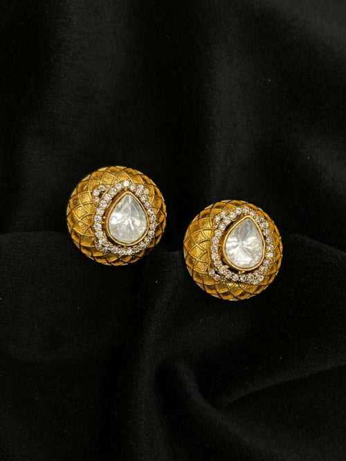 Gold Plated Zirconia Earrings