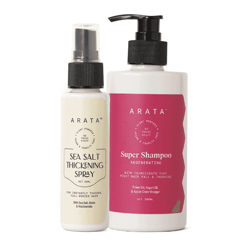 Hair Volumizing Combo - Sea Salt Thickening Spray - 50ml + Super shampoo 300ml