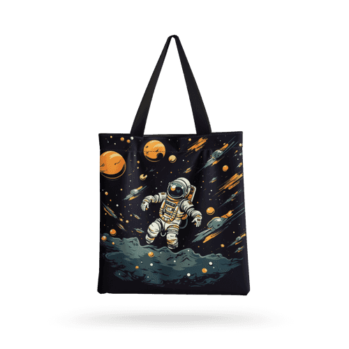 ASTRO-NUT all over printed  Tote Bag with zipper