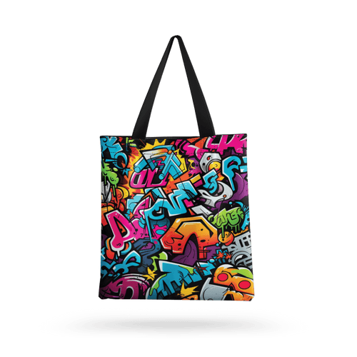 PAINT THAT GRAFFITI all over printed  Tote Bag with zipper