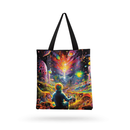 THE alchemist all over printed  Tote Bag with zipper